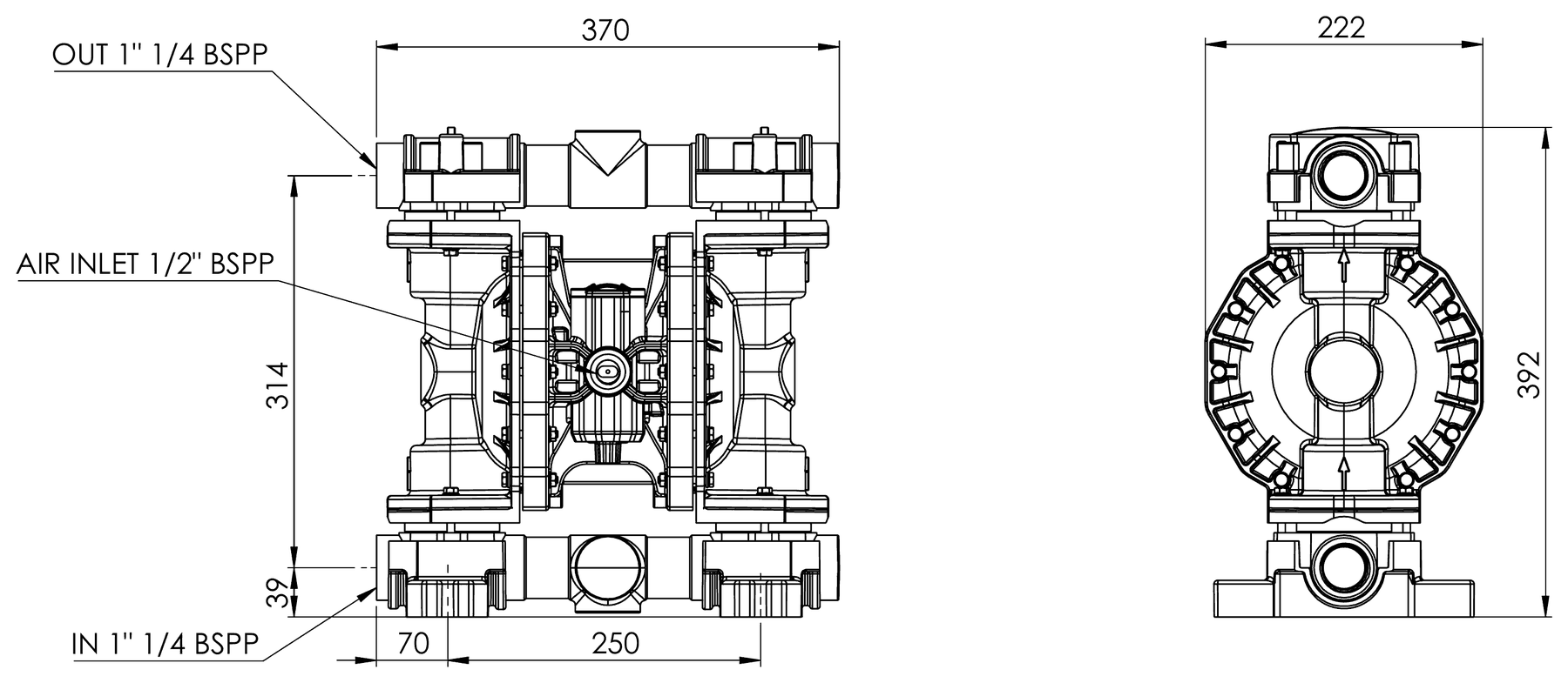 Phoenix P250 ALU размери