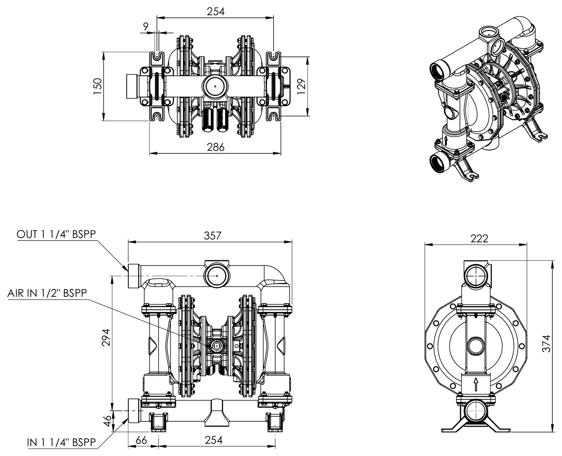 Steel Phoenix SP252 размери